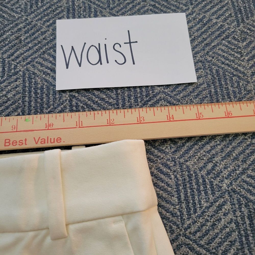J. Crew Sydney Wide-Leg Pant in Bi-Stretch Cotton Blend Ivory Petite 0‎ NWT - Picture 8 of 9